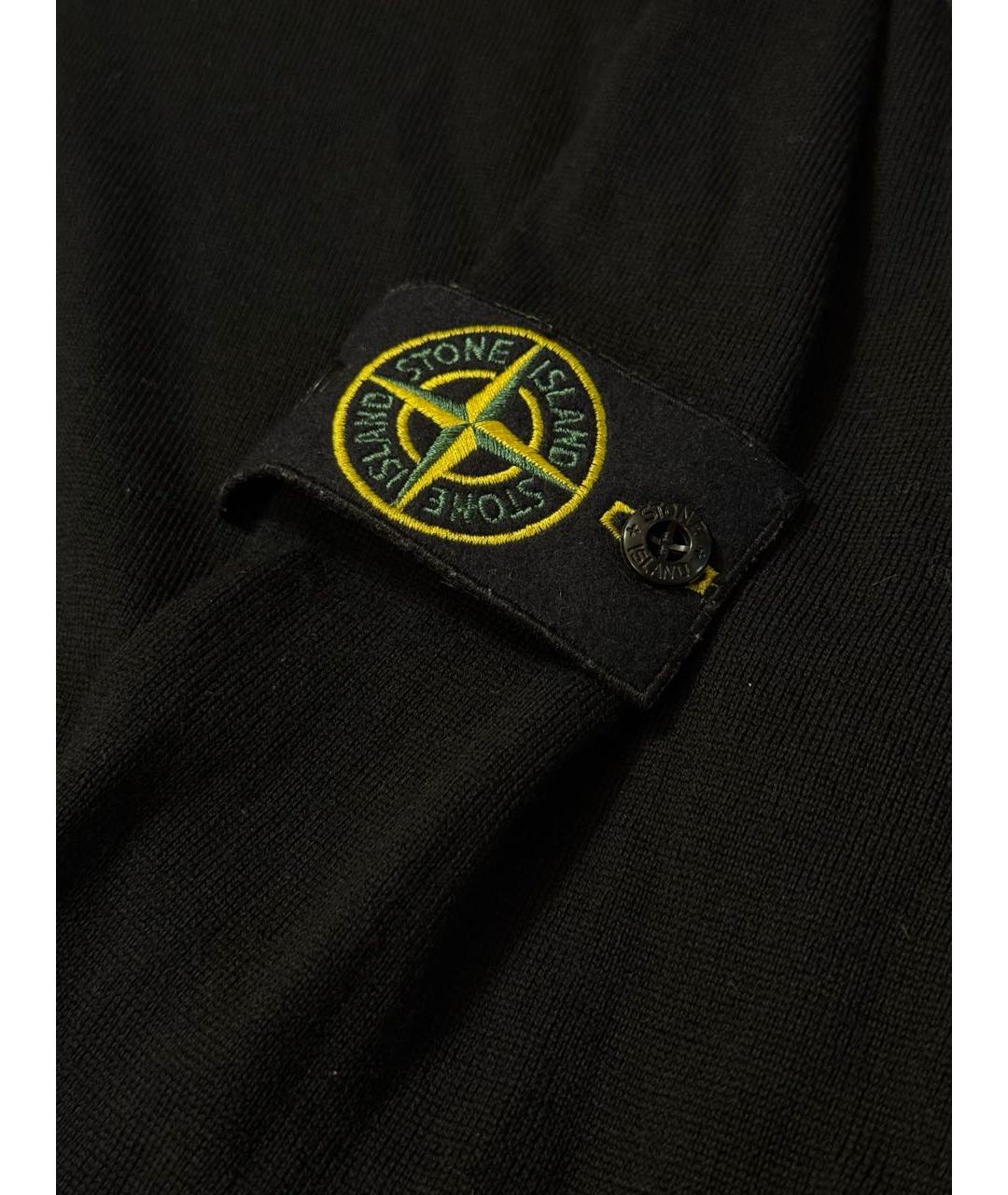 STONE ISLAND Черный шерстяной джемпер / свитер, фото 4