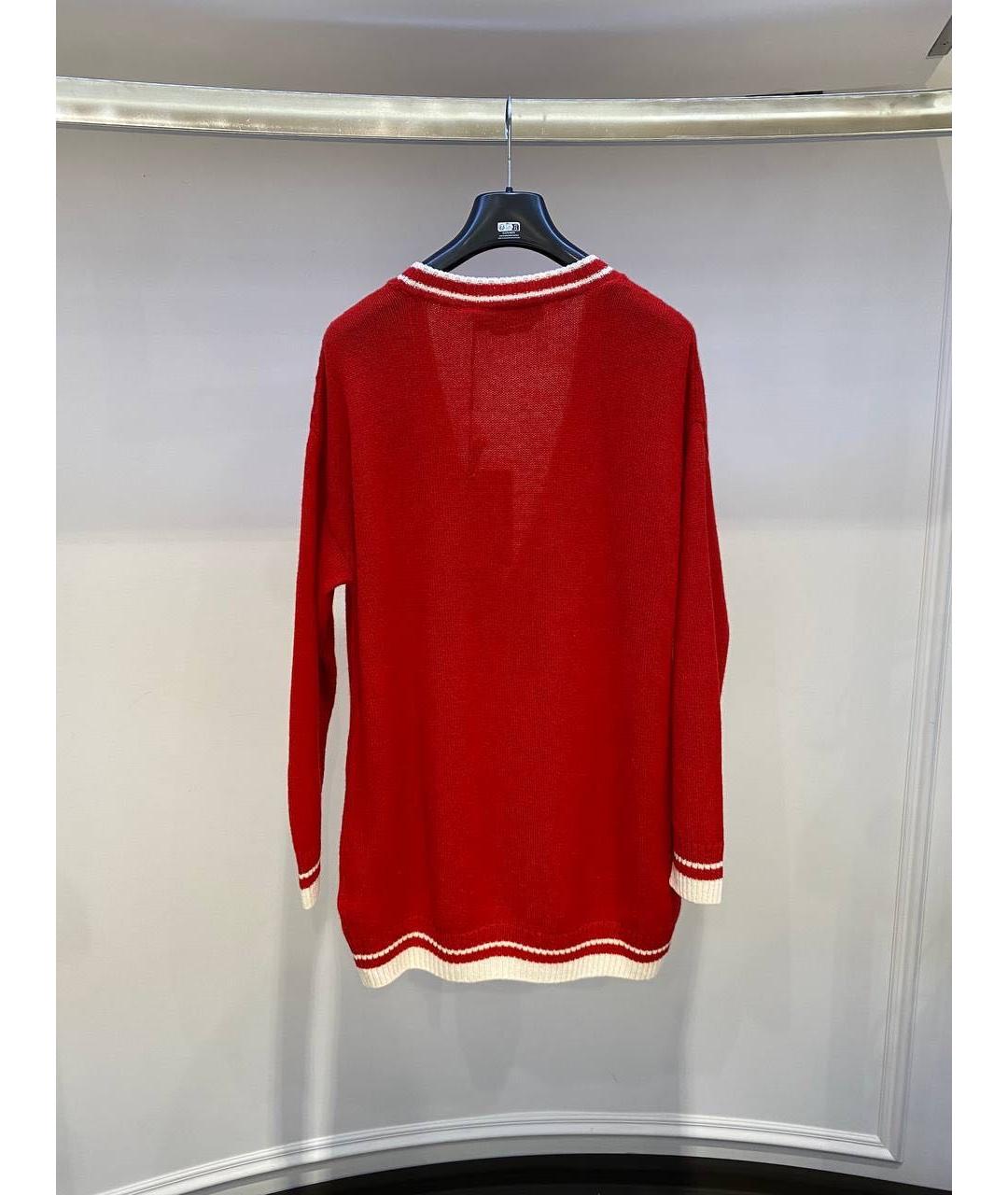 MSGM Красный шерстяной кардиган, фото 3