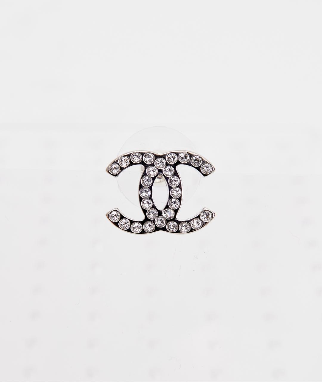 CHANEL Серебряные металлические серьги, фото 2