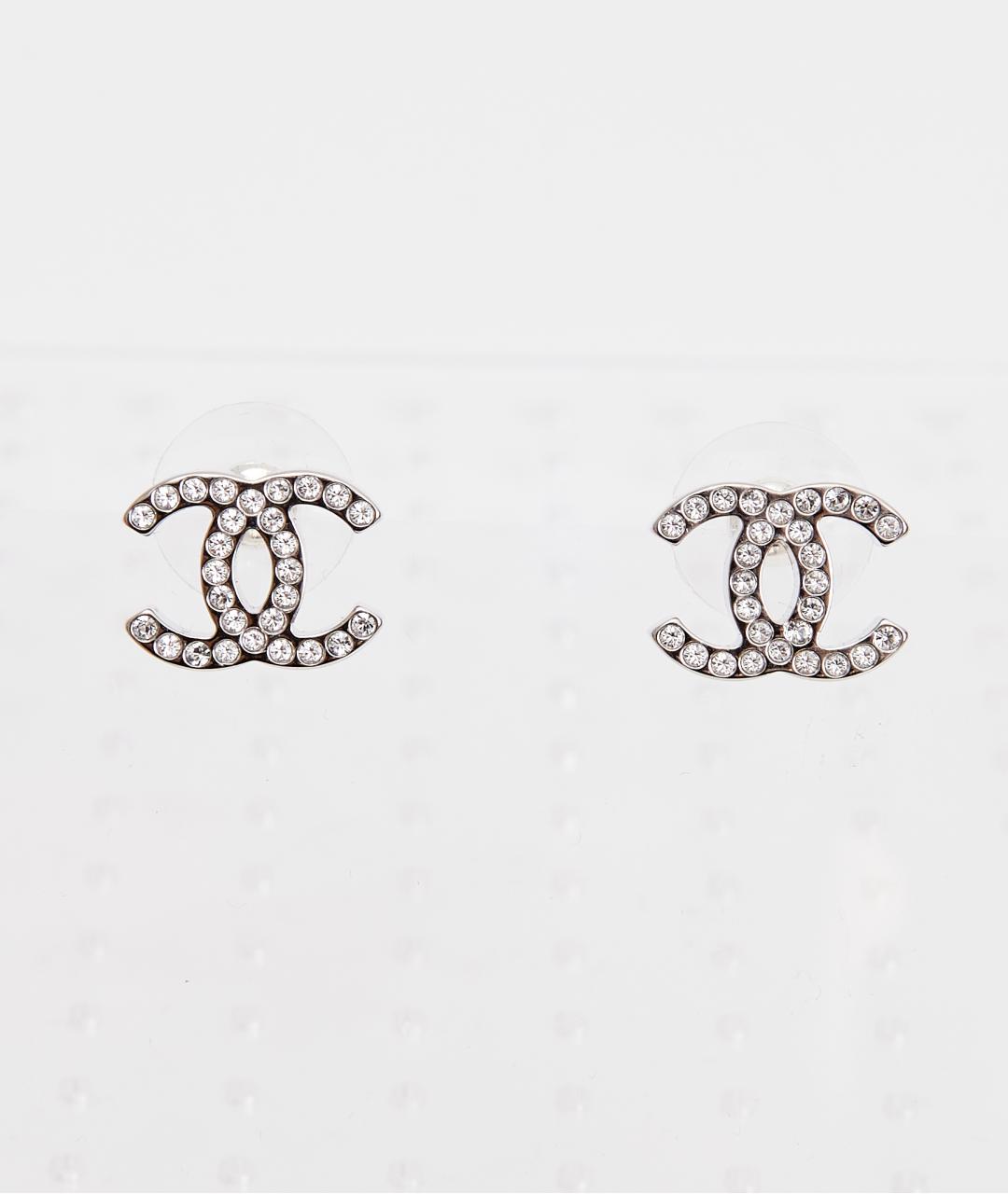 CHANEL Серебряные металлические серьги, фото 6