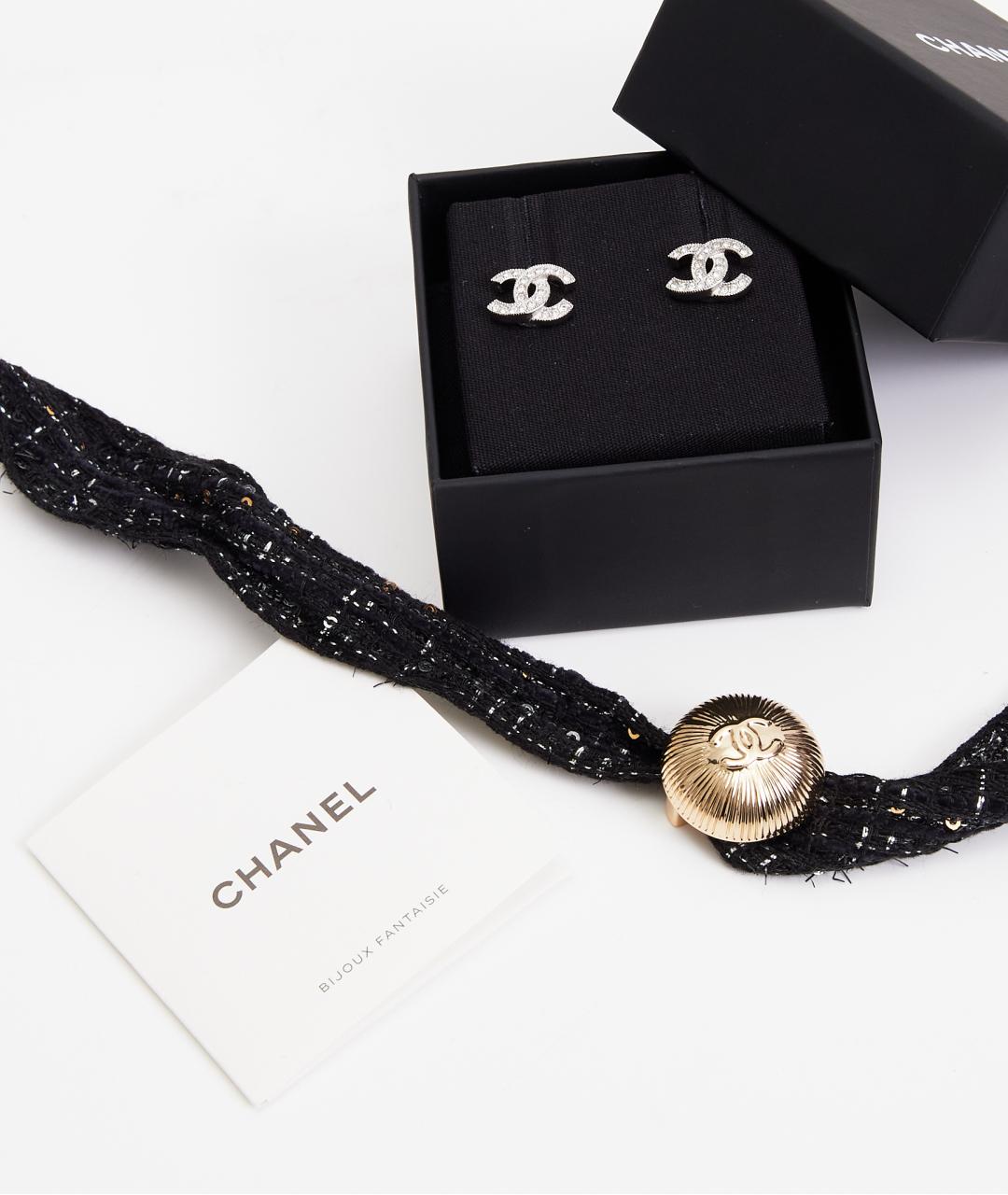 CHANEL Серебряные металлические серьги, фото 2