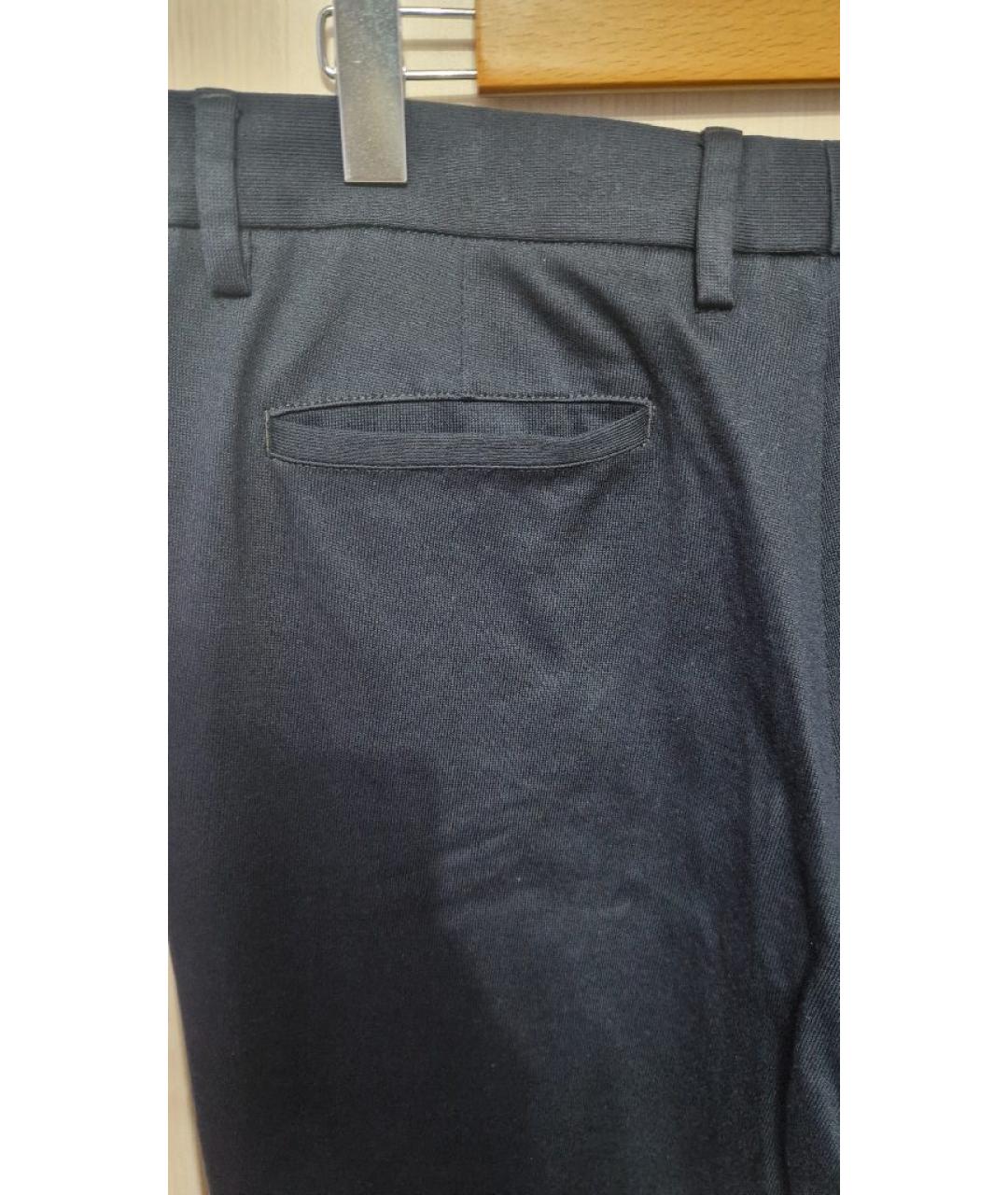 ZZEGNA Темно-синие хлопковые брюки чинос, фото 4
