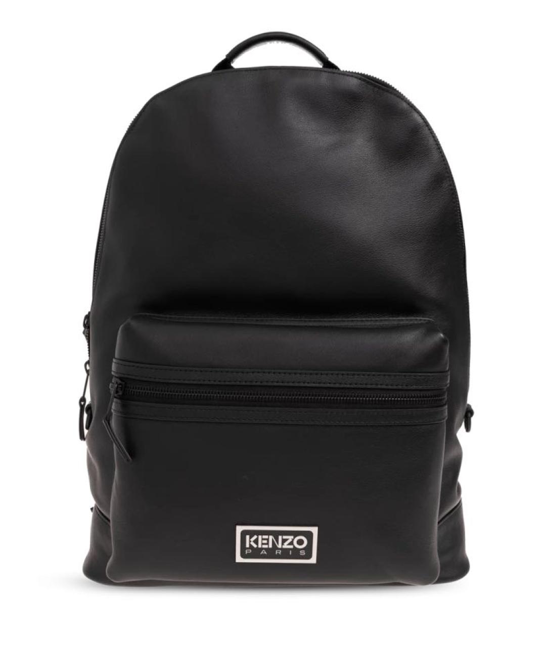 KENZO Черный кожаный рюкзак, фото 1