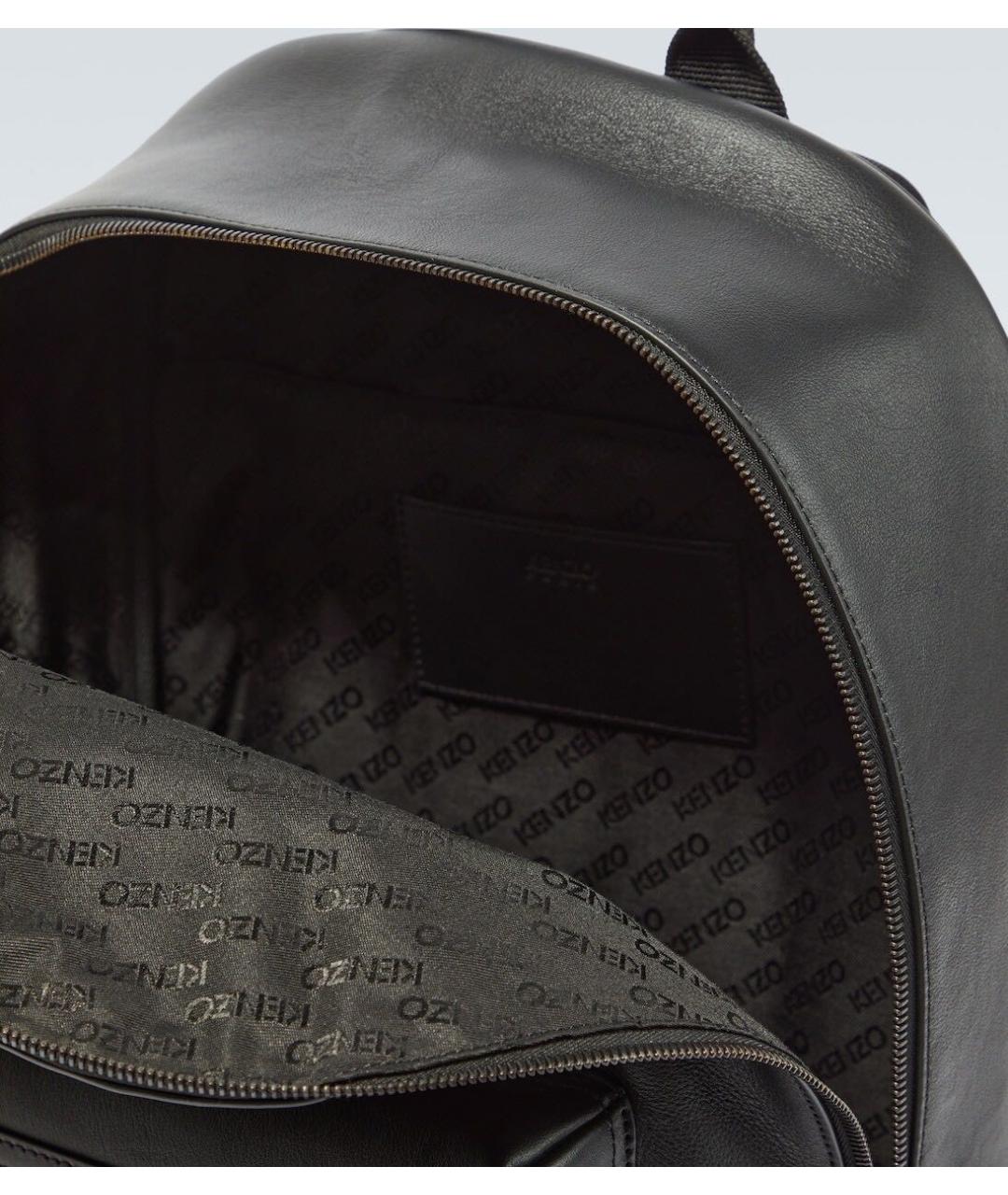 KENZO Черный кожаный рюкзак, фото 3