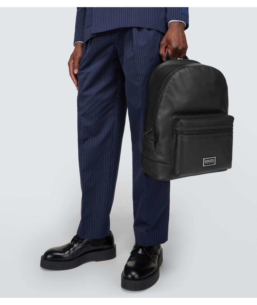 KENZO Черный кожаный рюкзак, фото 4
