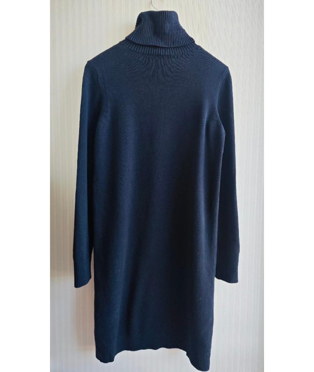 HUGO BOSS Черное шерстяное повседневное платье, фото 2