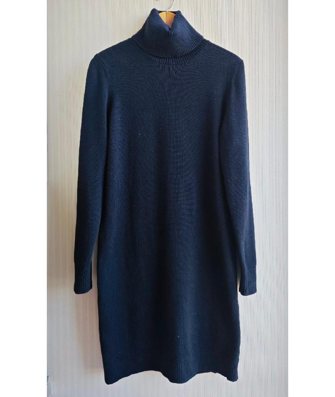 HUGO BOSS Черное шерстяное повседневное платье, фото 9