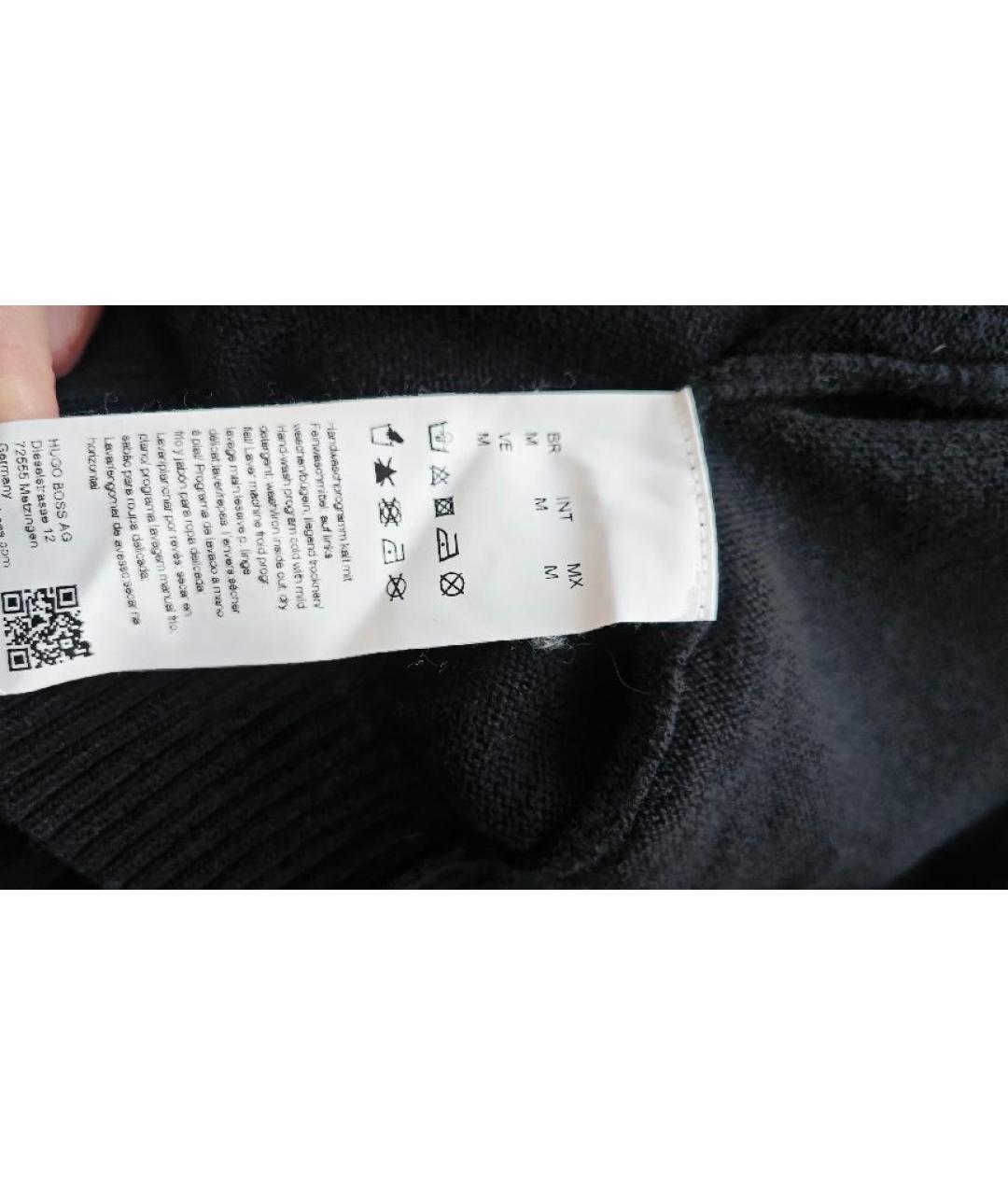 HUGO BOSS Черное шерстяное повседневное платье, фото 6