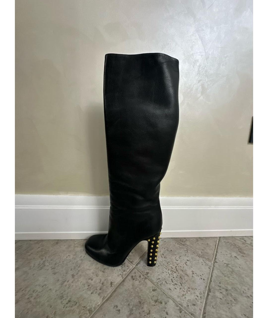 GUCCI Черные кожаные сапоги, фото 7