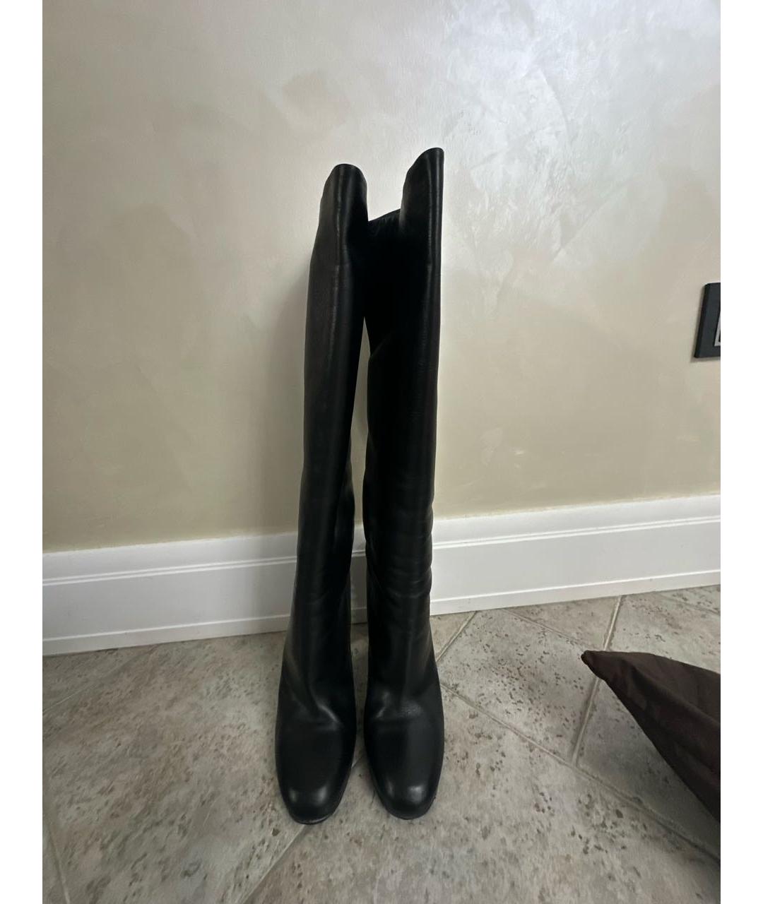 GUCCI Черные кожаные сапоги, фото 2