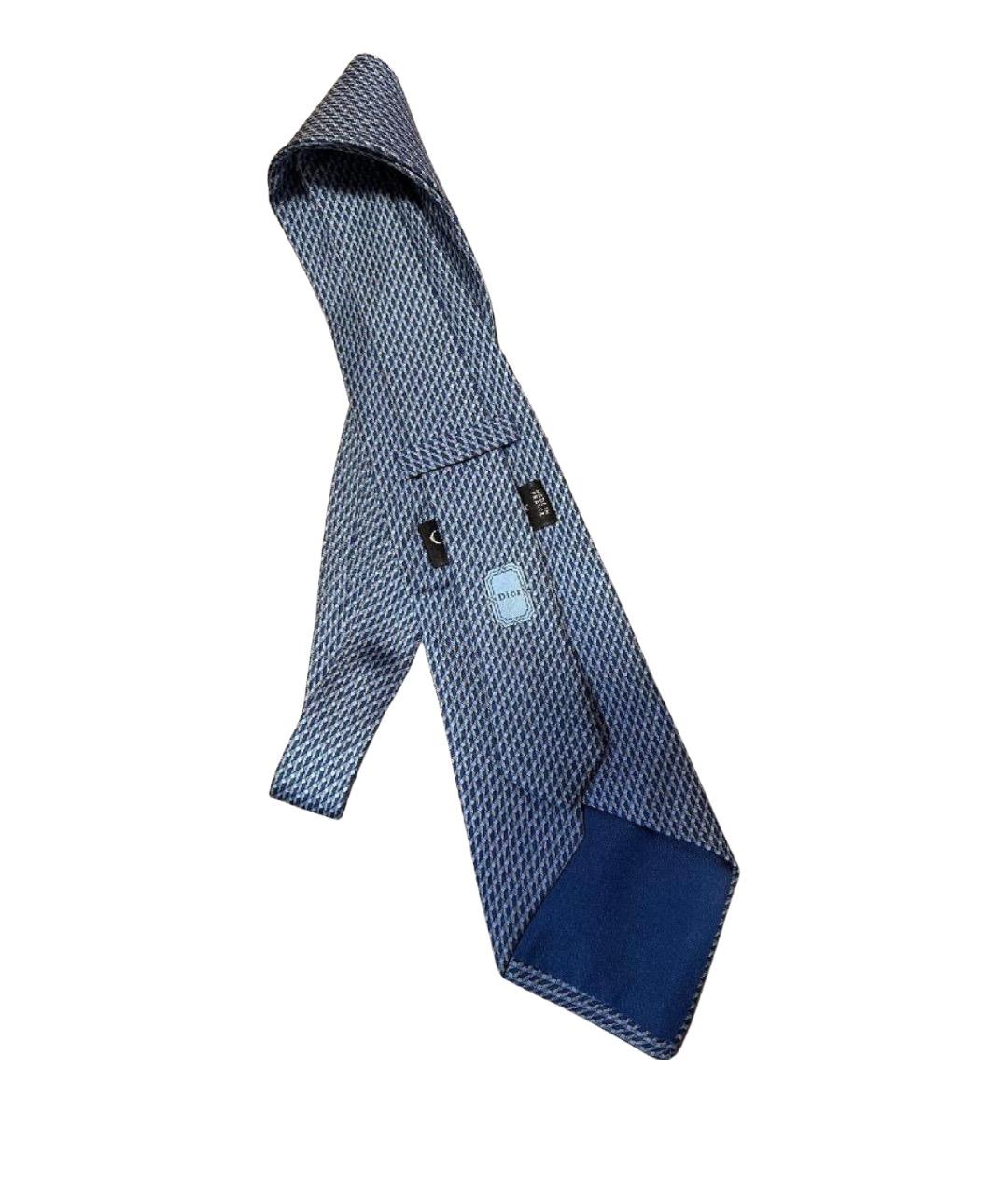 ZEGNA Темно-синий шелковый галстук, фото 1