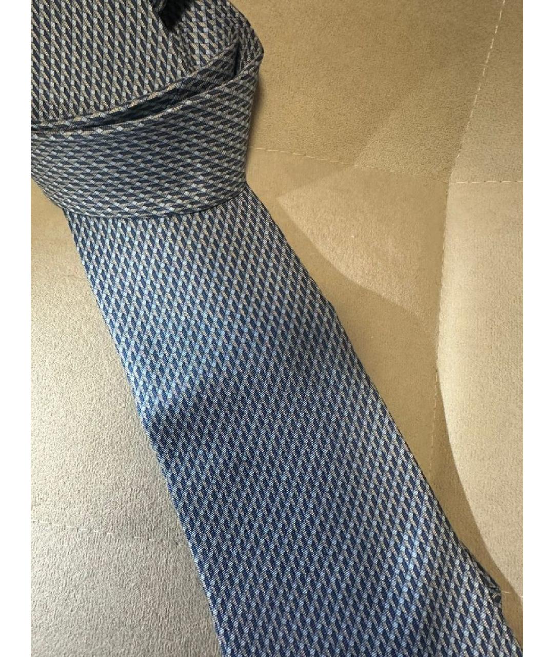 ZEGNA Темно-синий шелковый галстук, фото 5