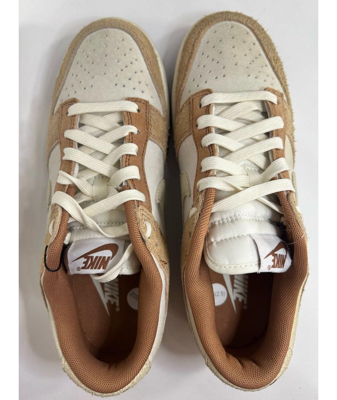 NIKE Бежевые замшевые низкие кроссовки / кеды, фото 3