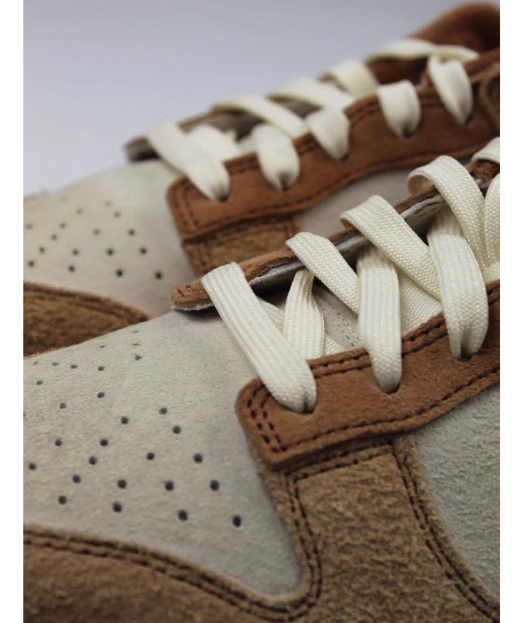 NIKE Бежевые замшевые низкие кроссовки / кеды, фото 5