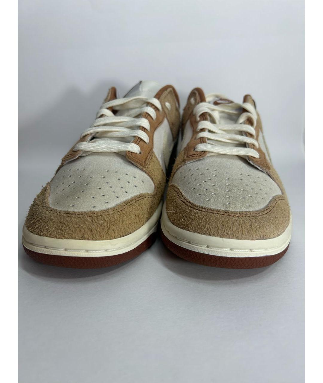 NIKE Бежевые замшевые низкие кроссовки / кеды, фото 2