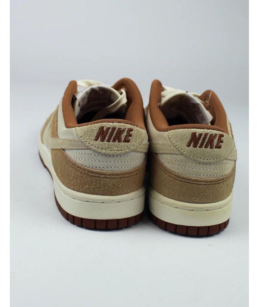 NIKE Бежевые замшевые низкие кроссовки / кеды, фото 4