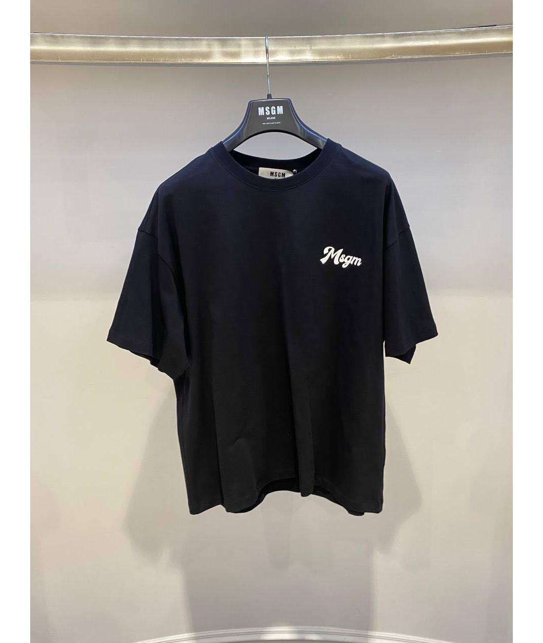 MSGM Черная футболка, фото 2