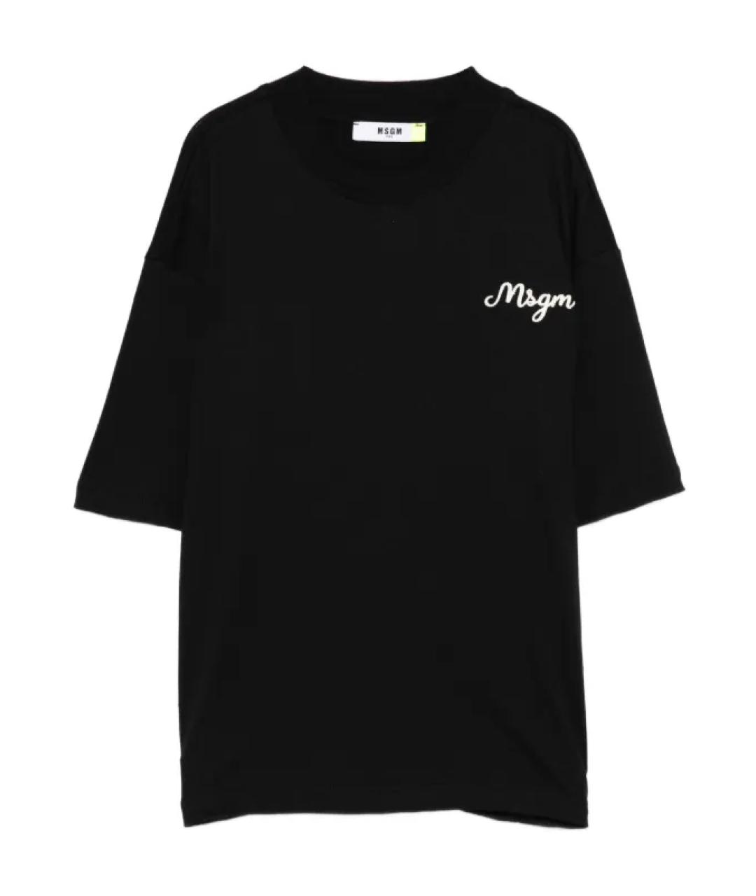MSGM Черная футболка, фото 1