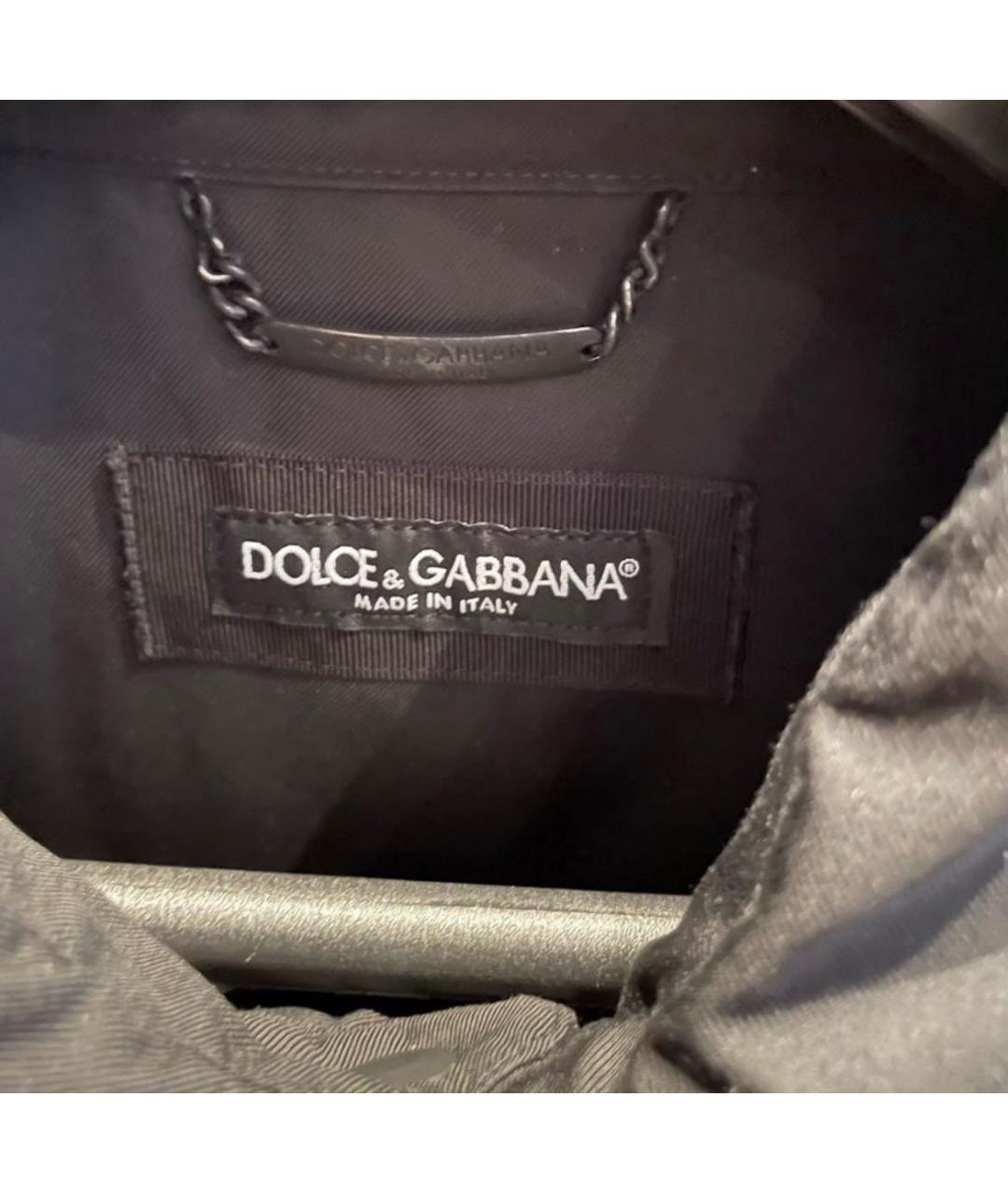 DOLCE&GABBANA Черный полиэстеровый пуховик, фото 3