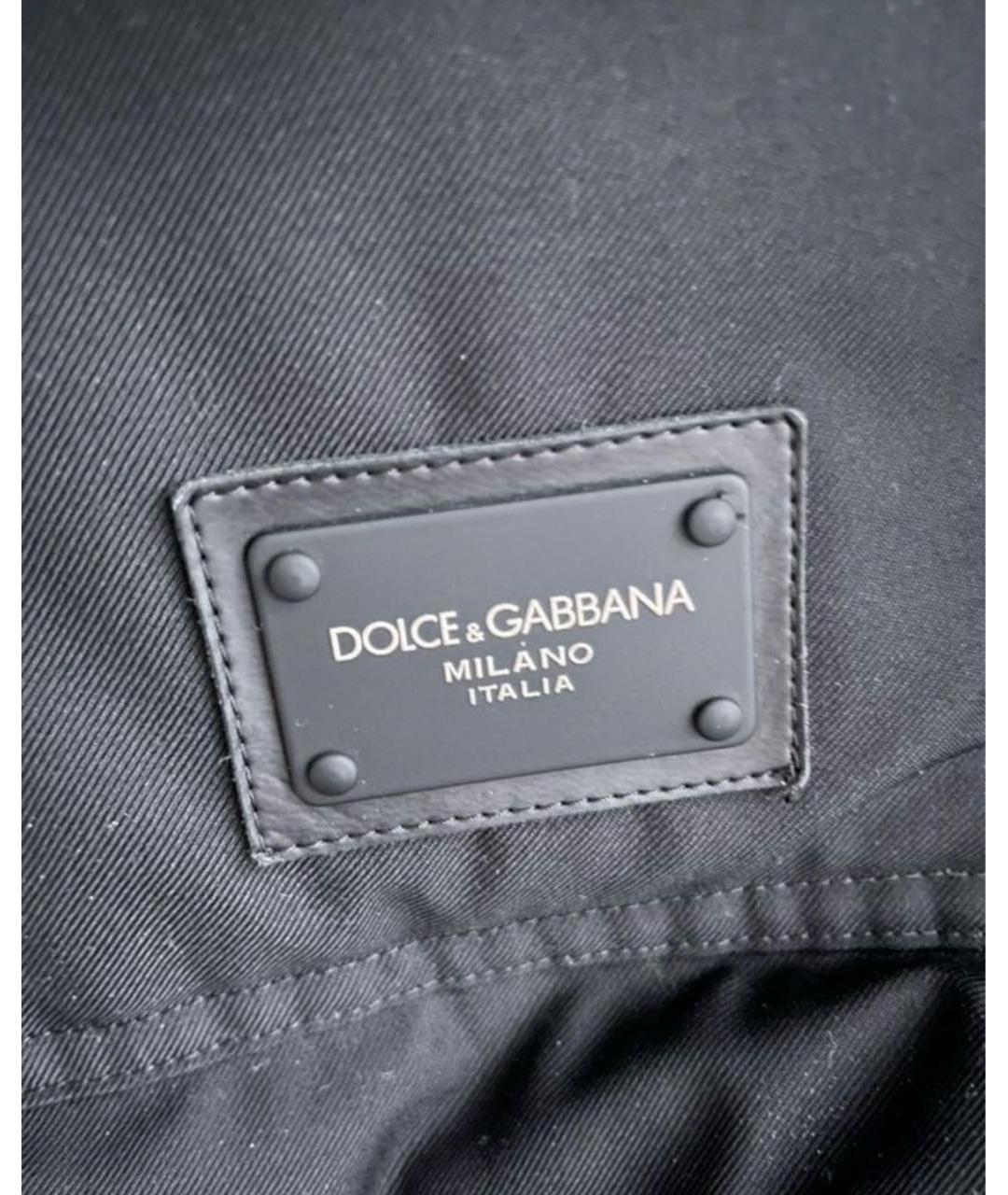 DOLCE&GABBANA Черный полиэстеровый пуховик, фото 8