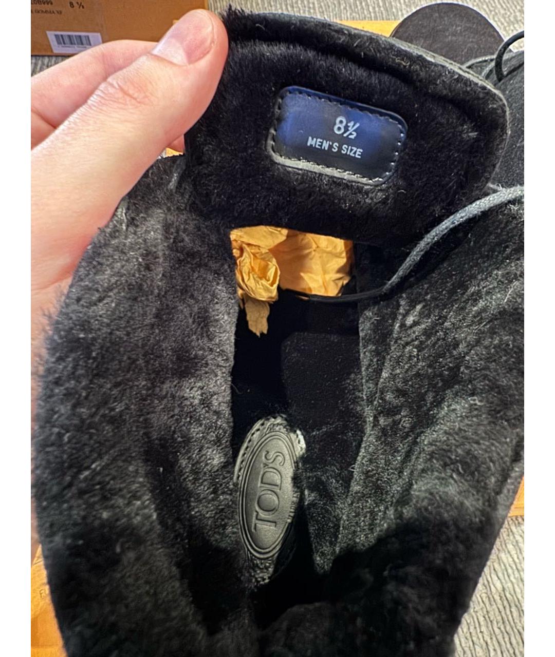 TOD'S Черные замшевые высокие ботинки, фото 6