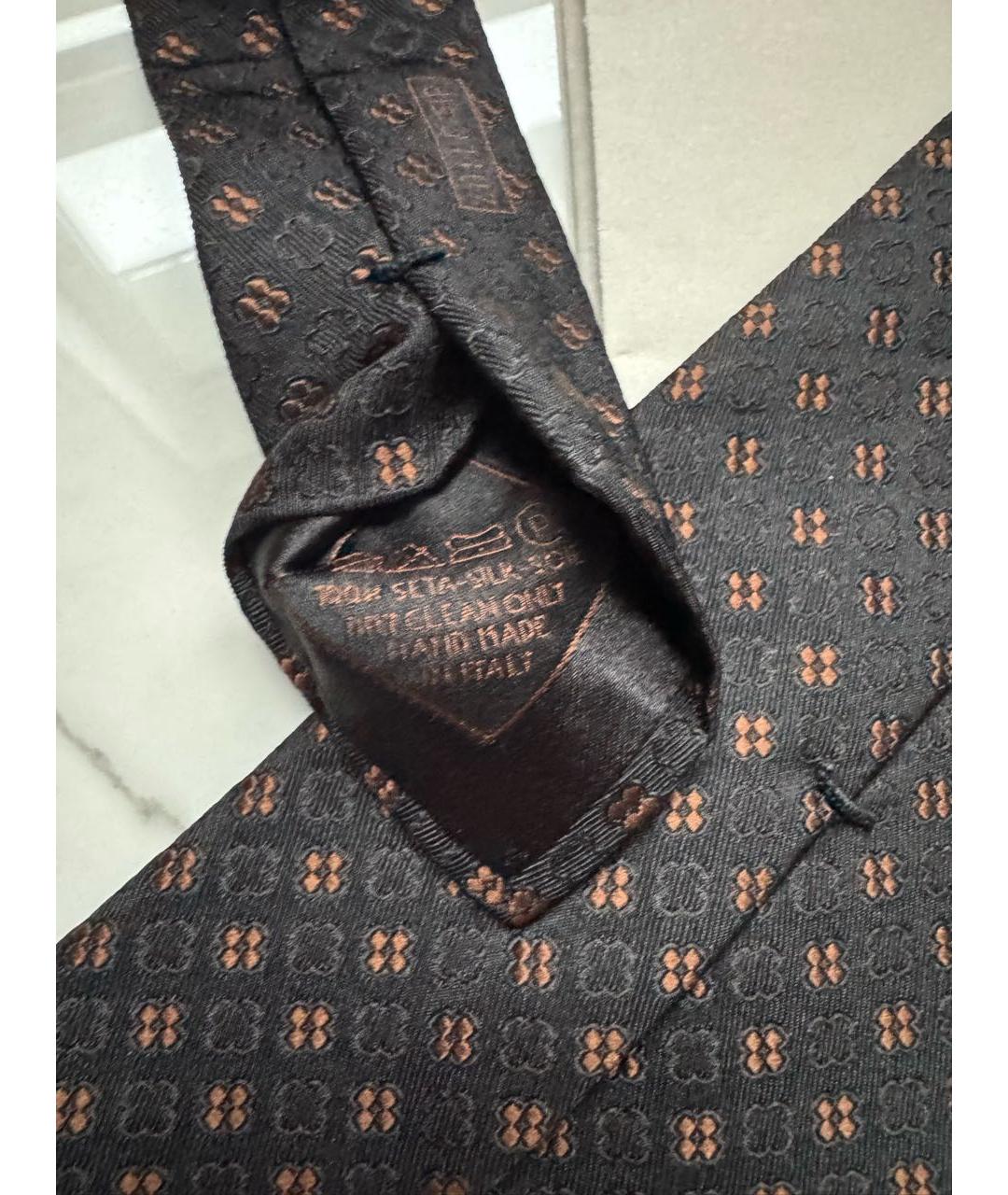 BRIONI Черный шелковый галстук, фото 6