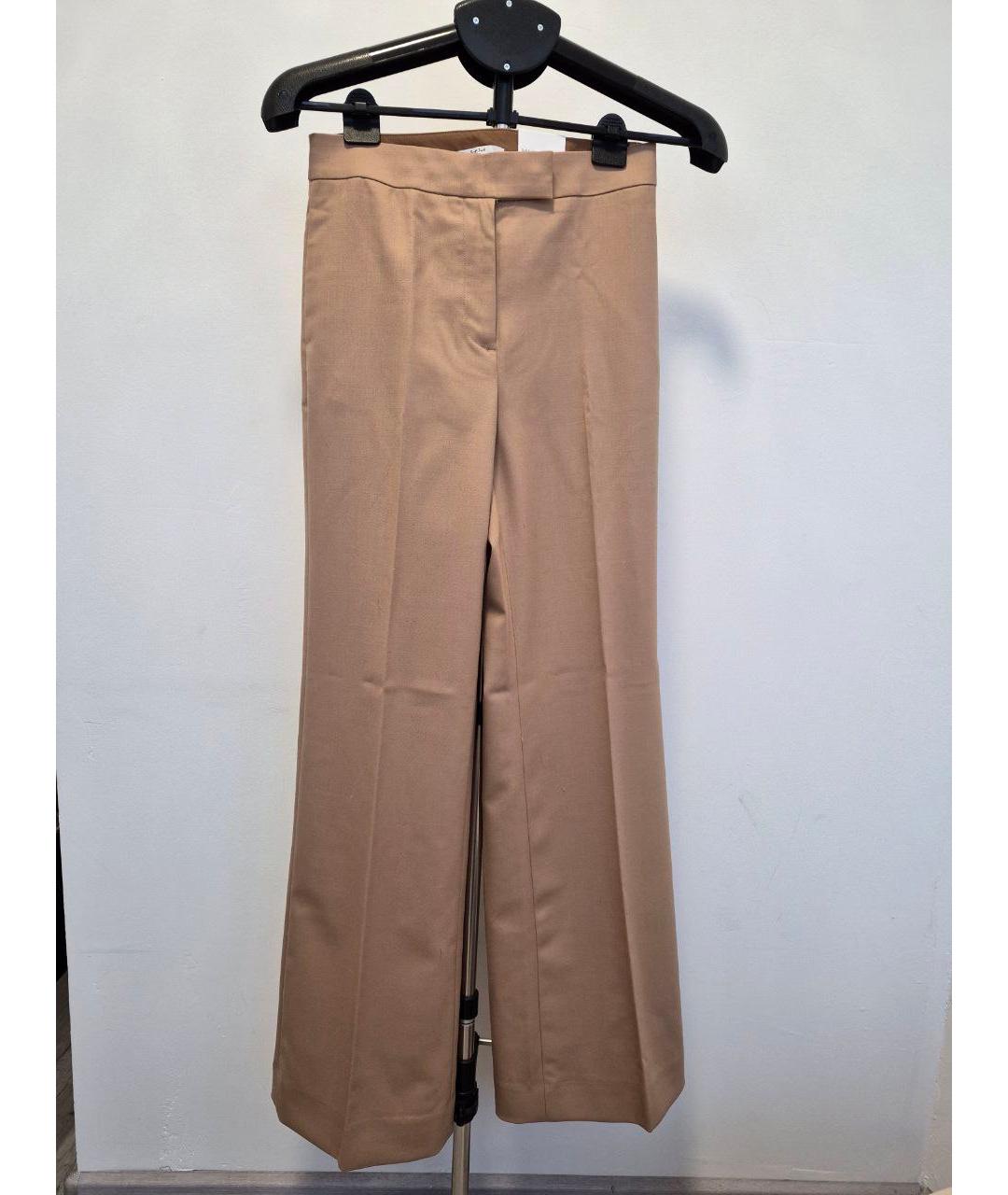 CALVIN KLEIN Бежевые шерстяные брюки широкие, фото 7