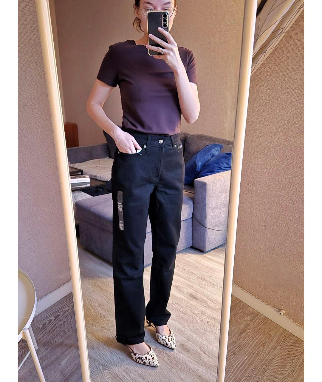 CALVIN KLEIN Черные хлопковые прямые джинсы, фото 2