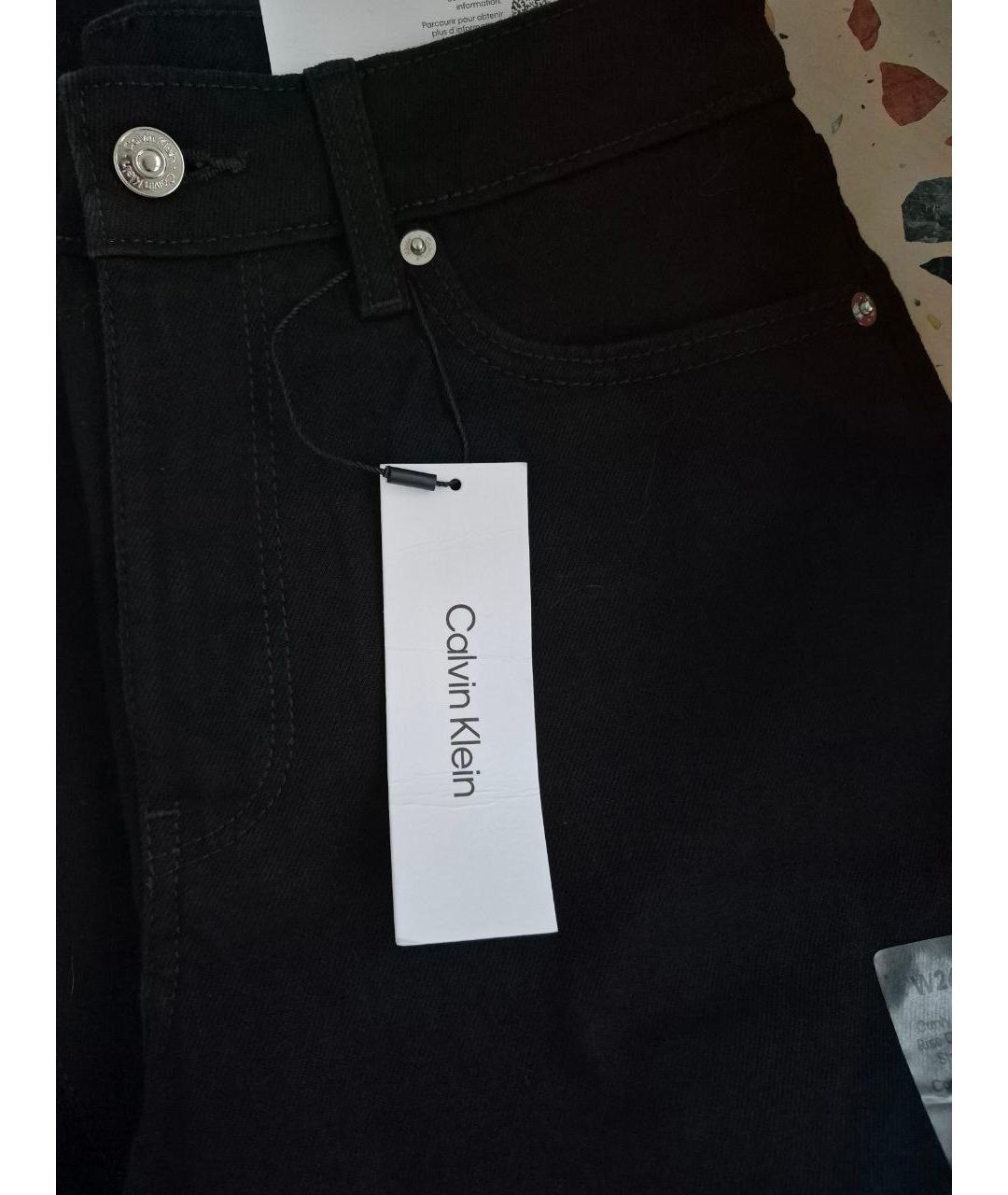 CALVIN KLEIN Черные хлопковые прямые джинсы, фото 5