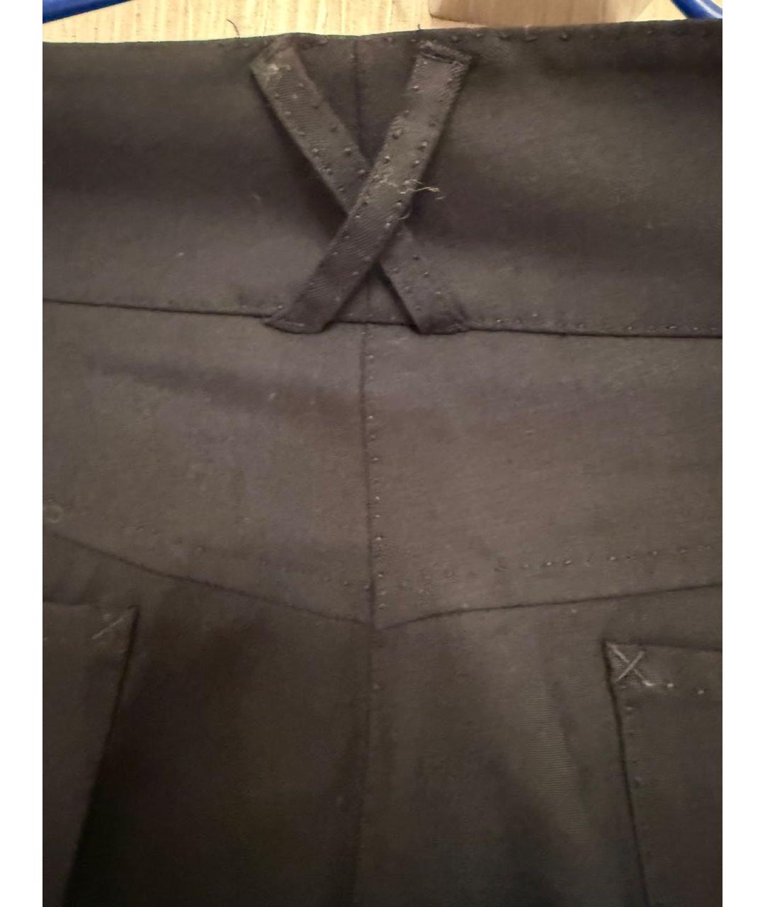 DOLCE&GABBANA Черные шерстяные прямые брюки, фото 6