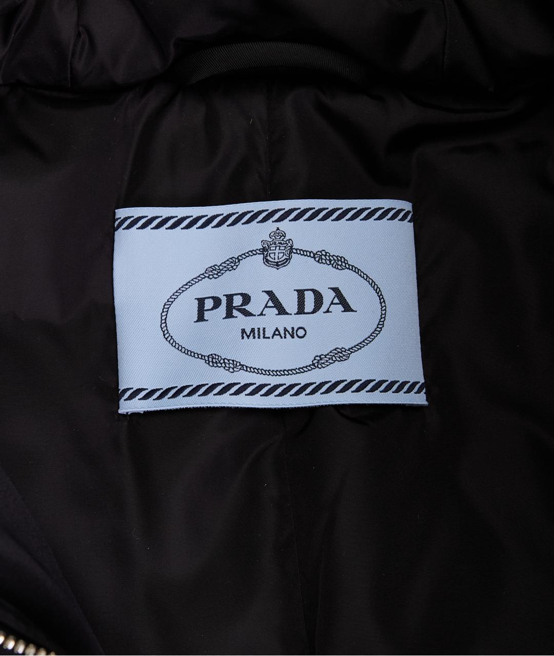 PRADA Черный полиамидовый пуховик, фото 6