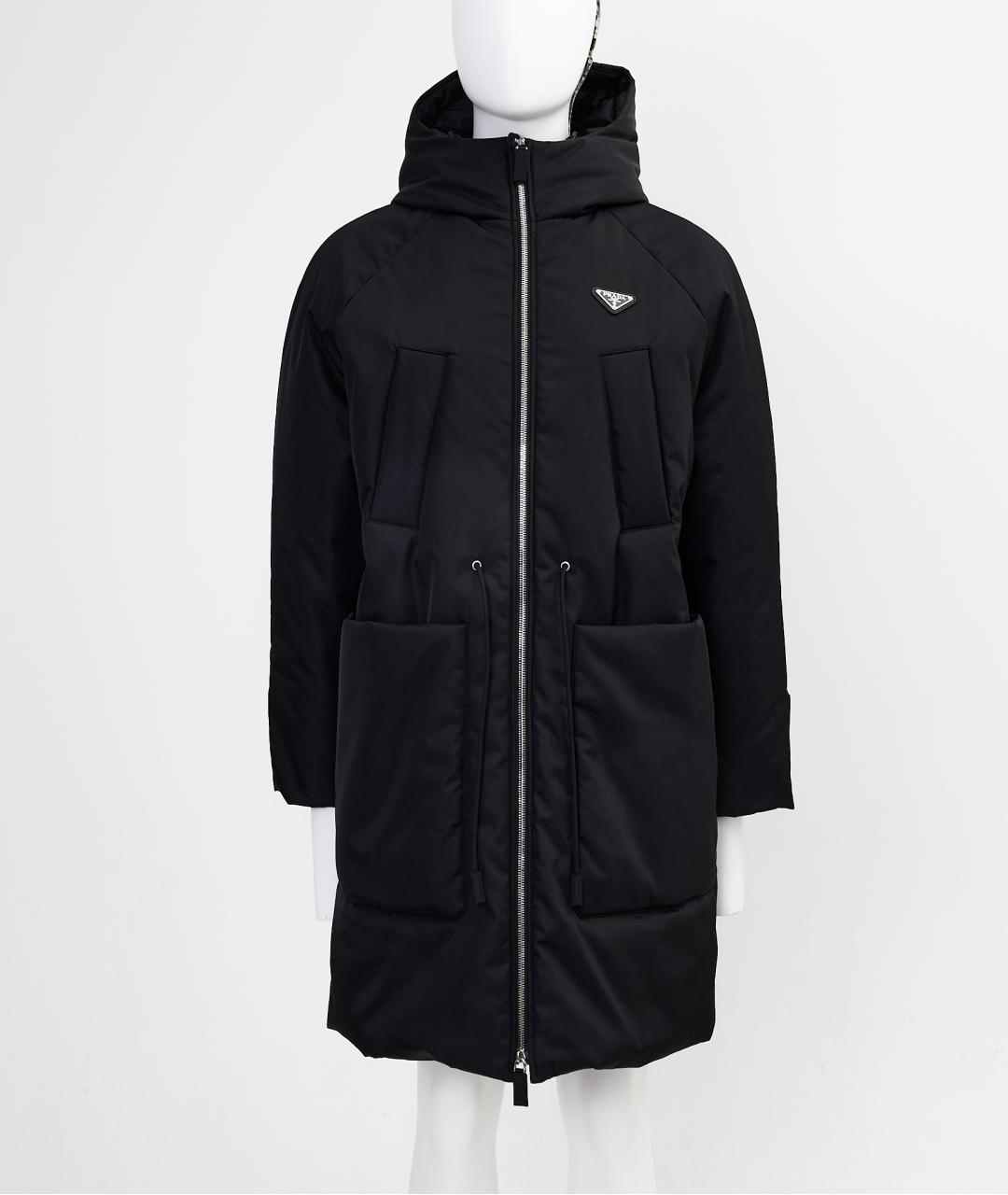 PRADA Черный полиамидовый пуховик, фото 8