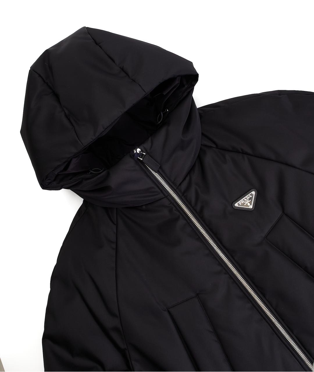 PRADA Черный полиамидовый пуховик, фото 3