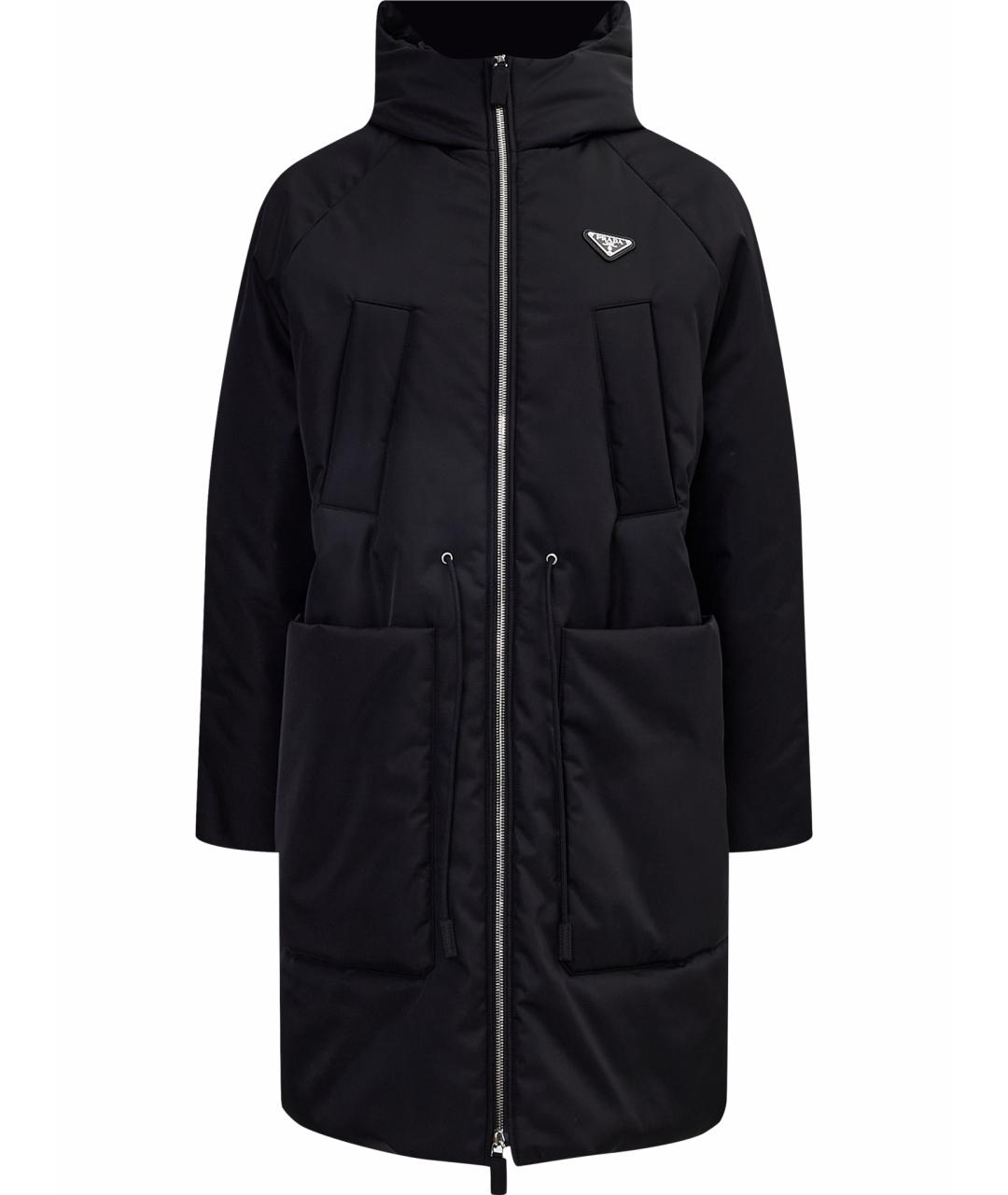 PRADA Черный полиамидовый пуховик, фото 1