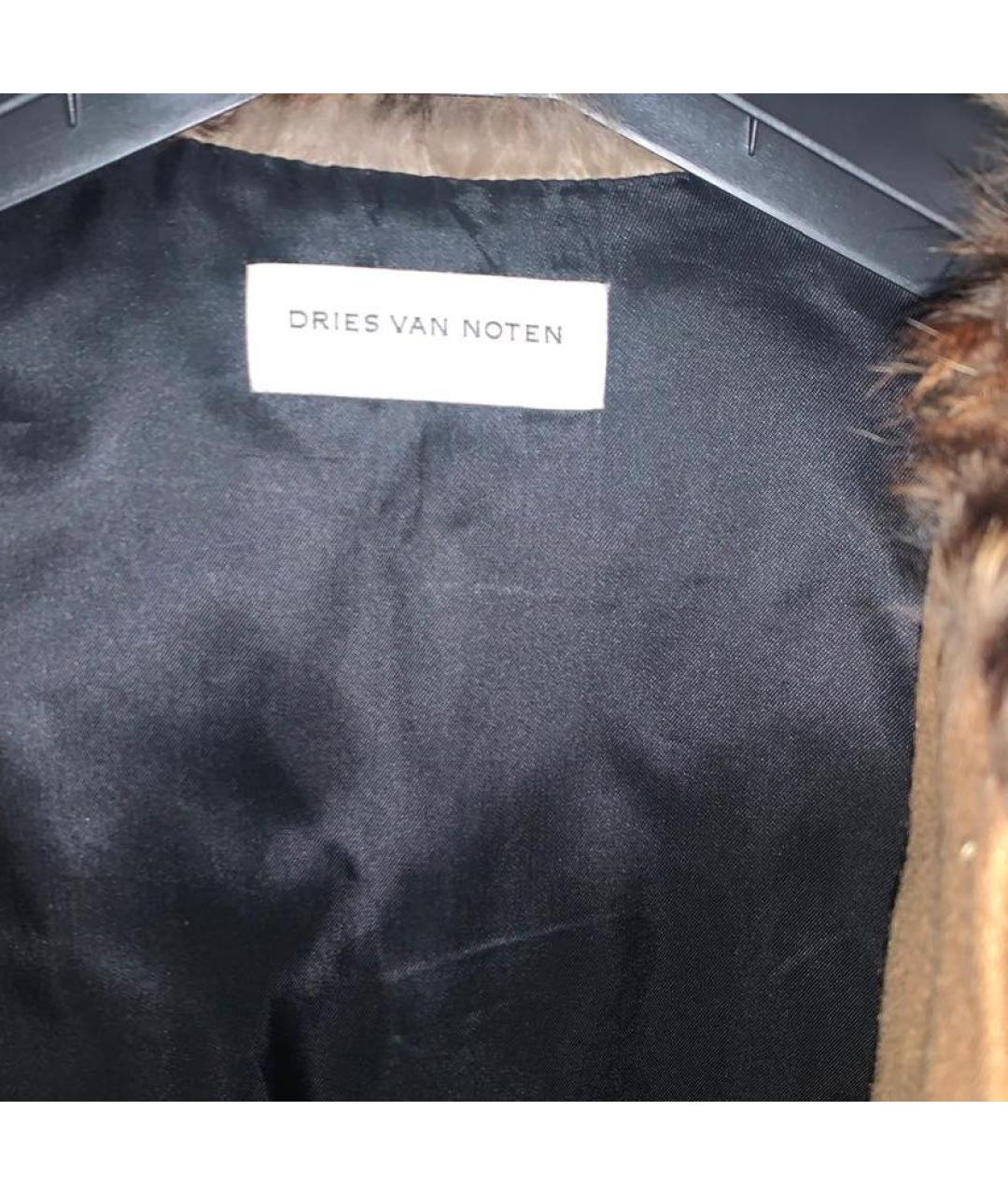 DRIES VAN NOTEN Коричневая меховая куртка, фото 3