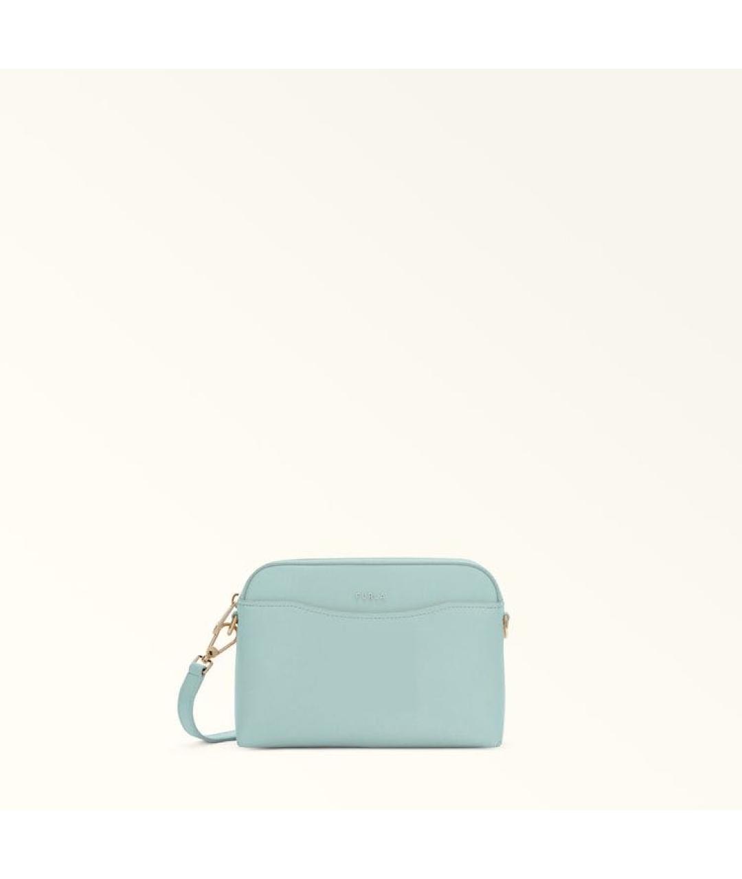 FURLA Голубая кожаная сумка через плечо, фото 9