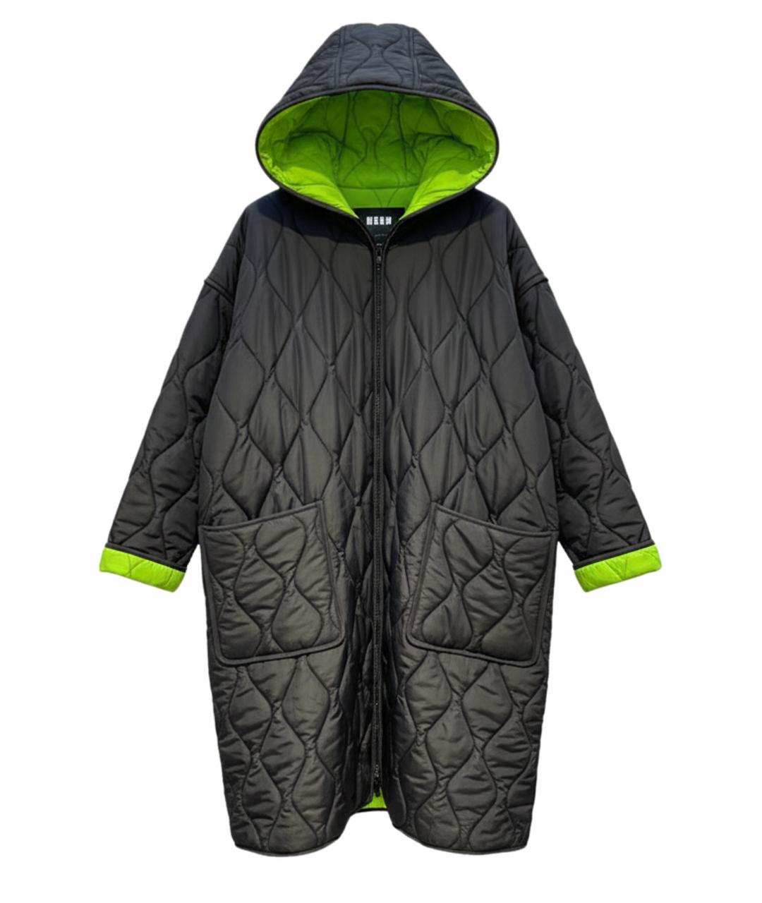 MSGM Черное пальто, фото 1