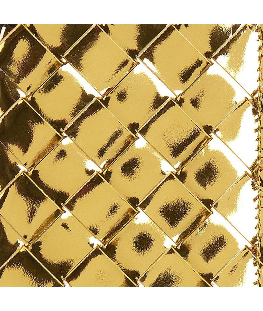 BOTTEGA VENETA Золотой кожаный кошелек, фото 5