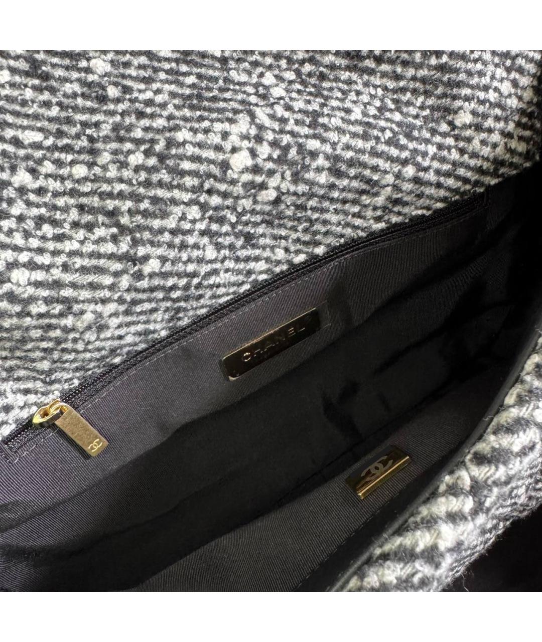 CHANEL Серая твидовая сумка через плечо, фото 6