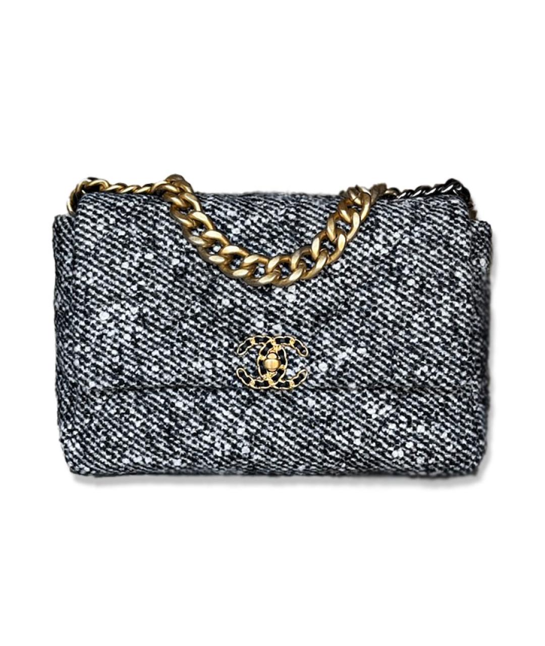 CHANEL Серая твидовая сумка через плечо, фото 1