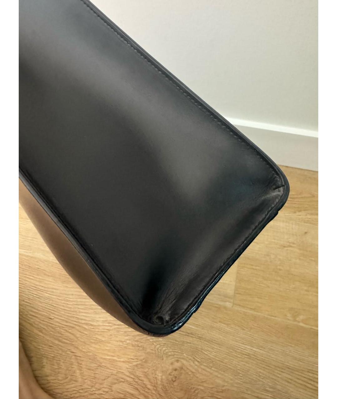 DOLCE&GABBANA Черная кожаная сумка с короткими ручками, фото 3