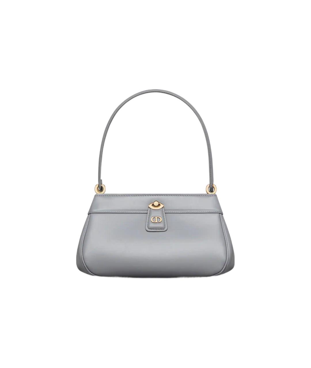 CHRISTIAN DIOR Серая кожаная сумка через плечо, фото 1