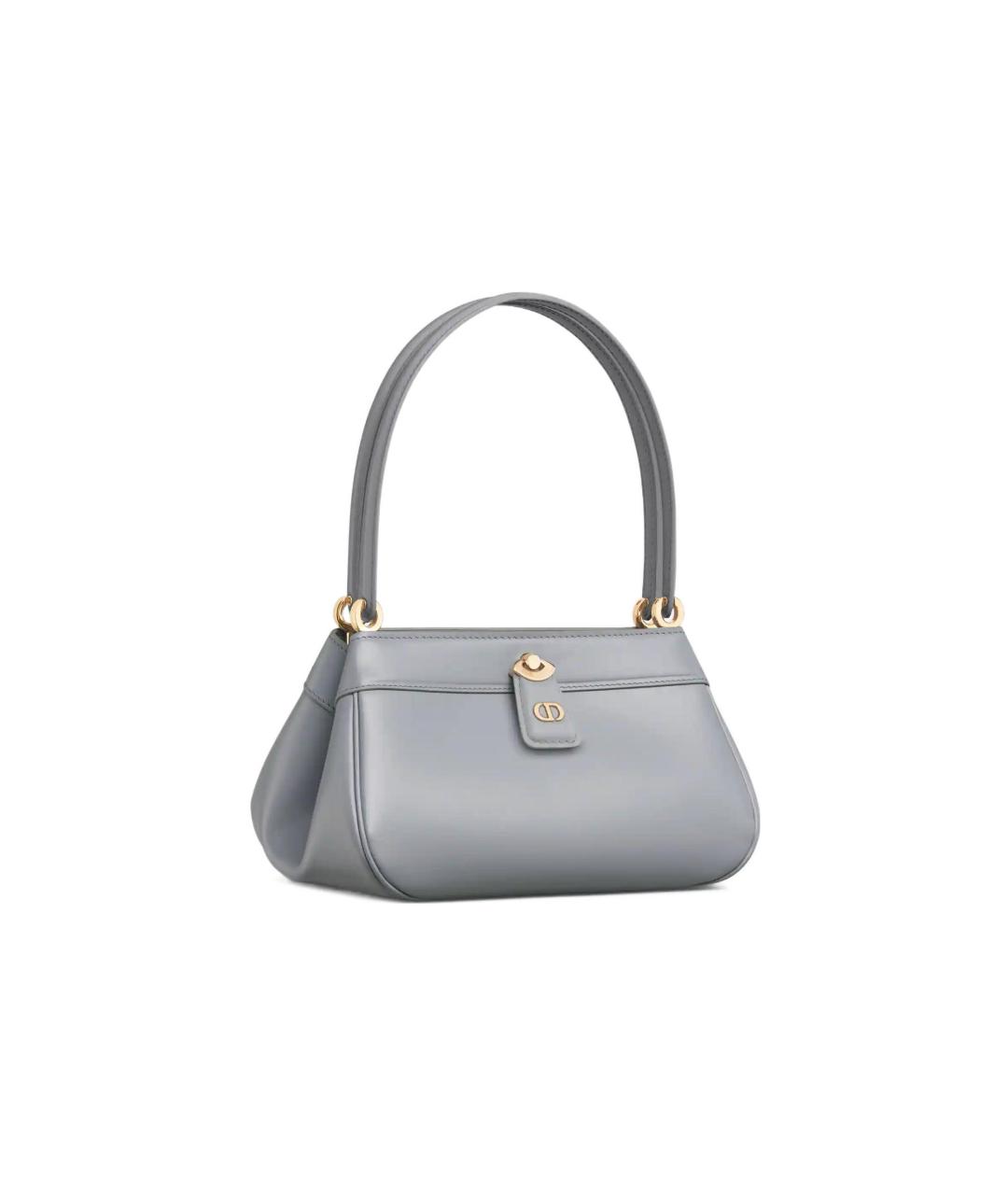 CHRISTIAN DIOR Серая кожаная сумка через плечо, фото 2