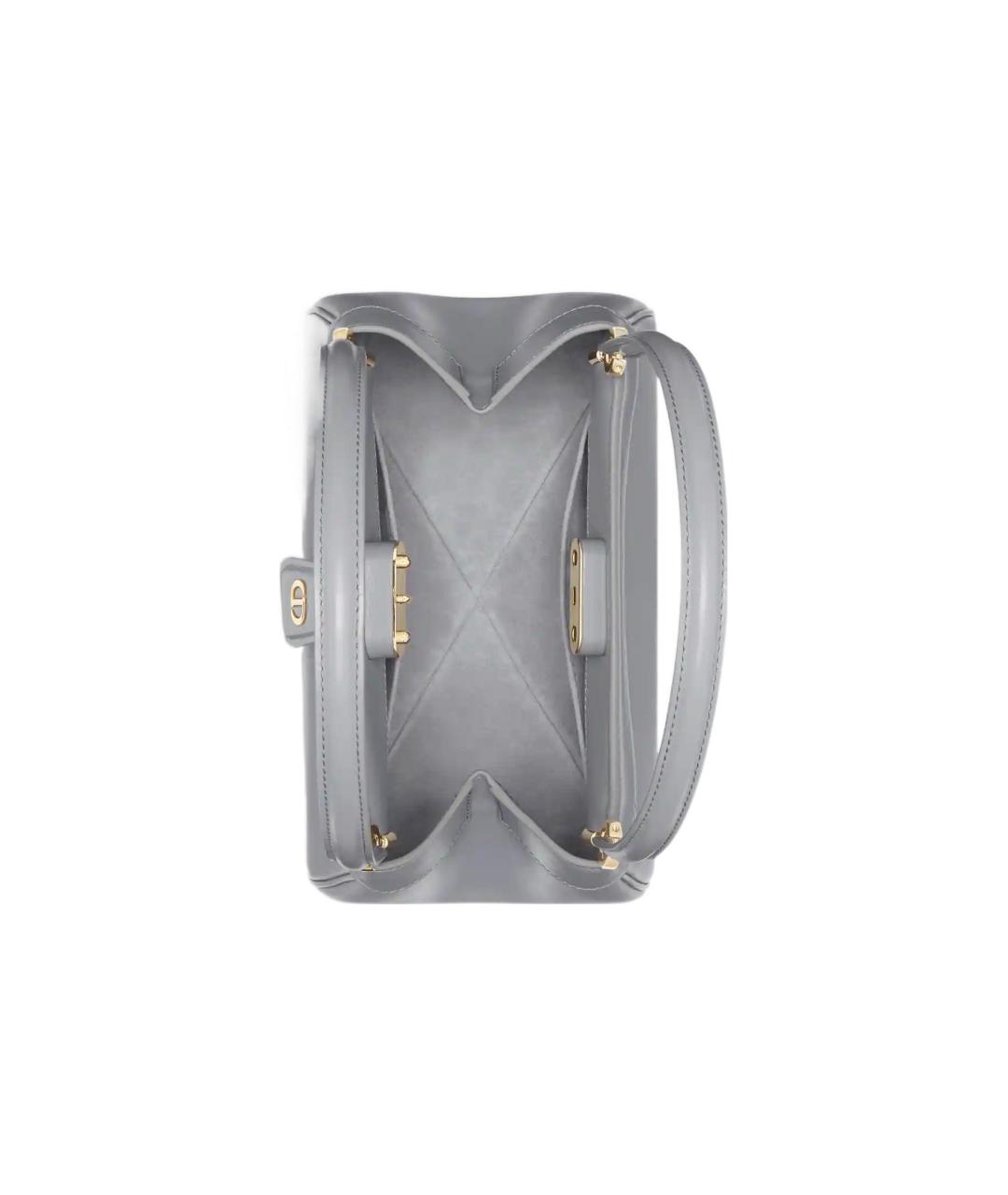 CHRISTIAN DIOR Серая кожаная сумка через плечо, фото 4