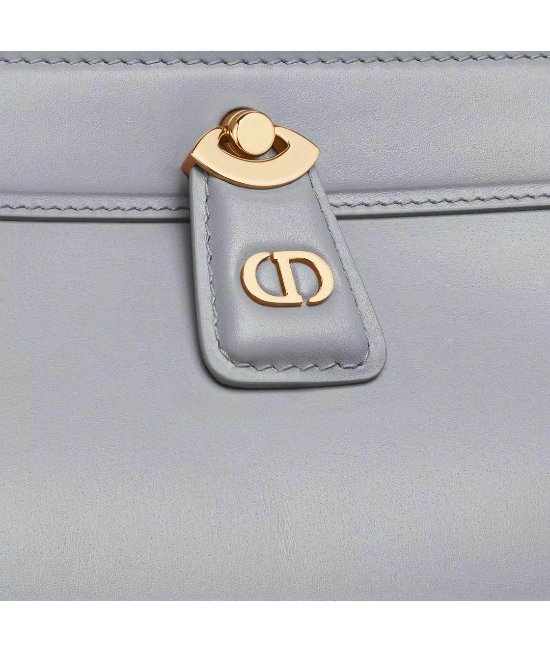 CHRISTIAN DIOR Серая кожаная сумка через плечо, фото 5