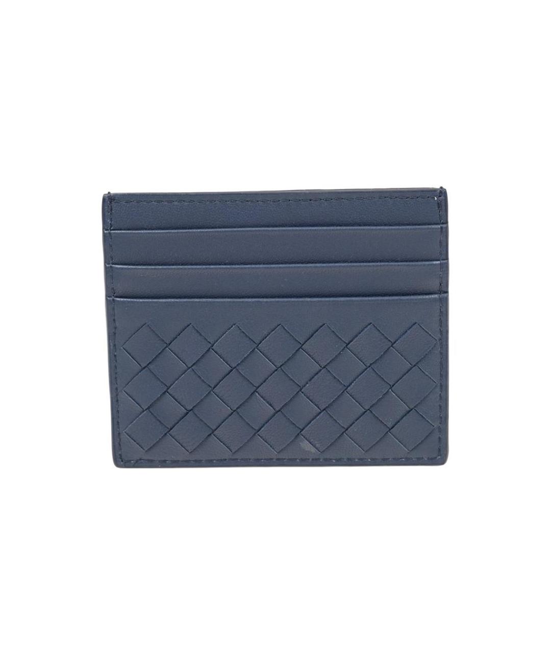 BOTTEGA VENETA Синий кожаный кардхолдер, фото 2