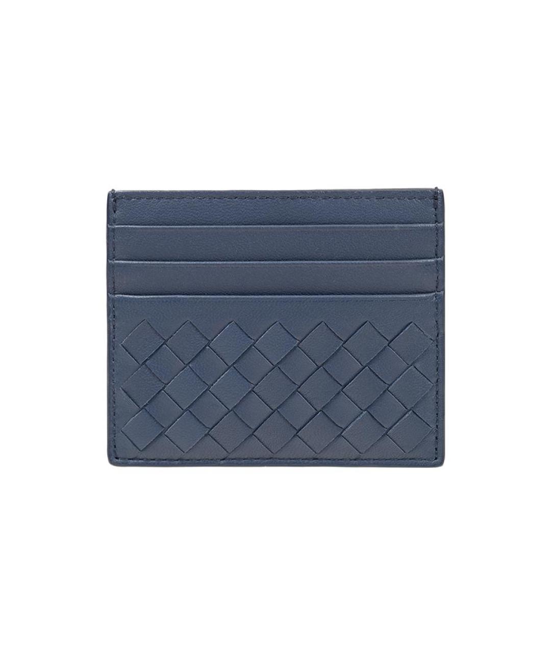 BOTTEGA VENETA Синий кожаный кардхолдер, фото 1