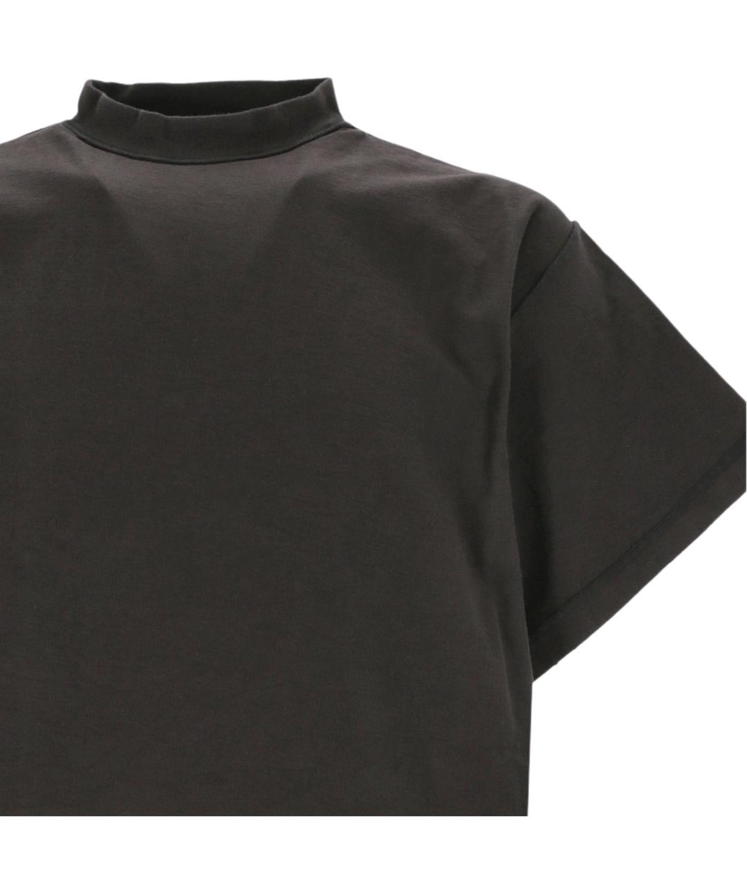 BALENCIAGA Черная хлопковая футболка, фото 4