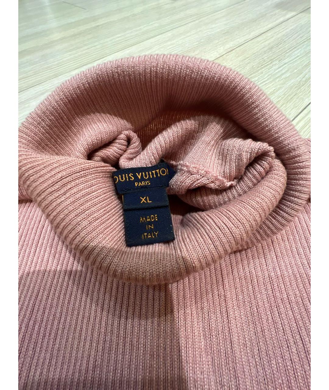 LOUIS VUITTON Розовая шерстяная водолазка, фото 3