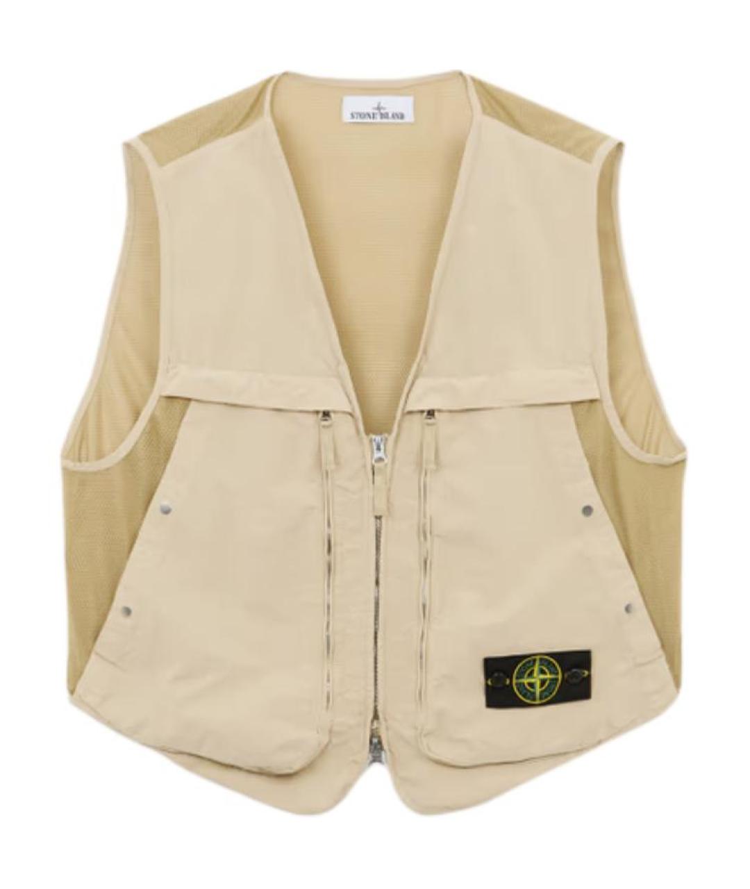 STONE ISLAND Бежевый жилет, фото 1